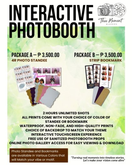 Interactive Photobooth - Package B (Strip Bookmark)