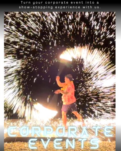 fire dancers